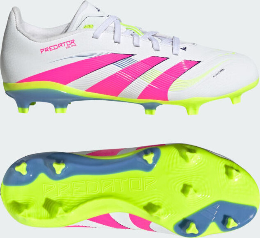 Predator League FG/AG Celestial Victory - Fottøy Hvit/Lucid Pink/Sitron Barn, størrelse 38⅔