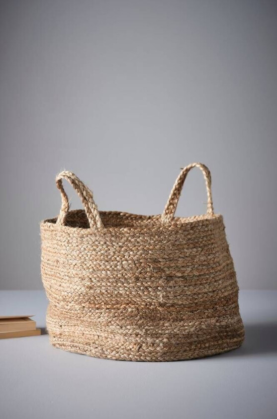 oppbevaringskurv Natur/blå