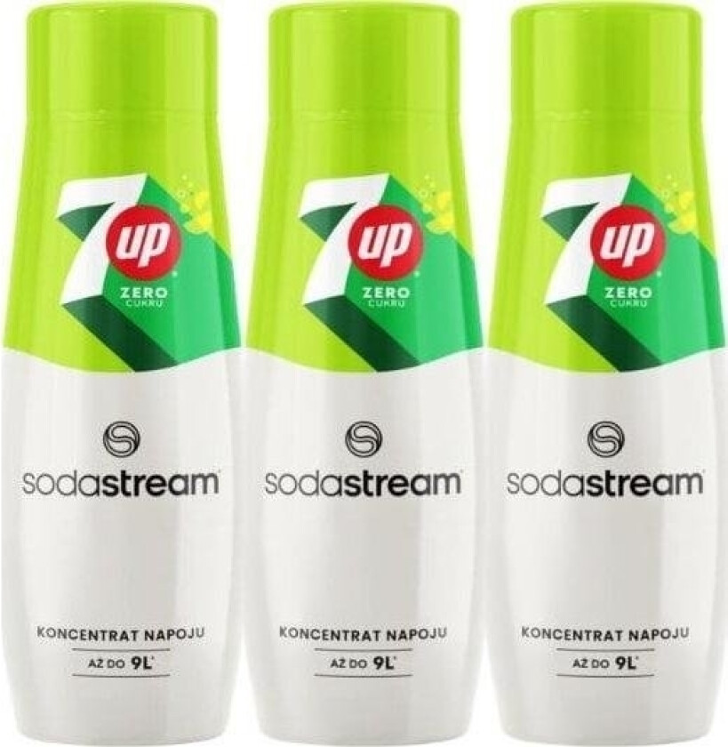 3 X Sirup 7Up Zero Sugar 440 Ml