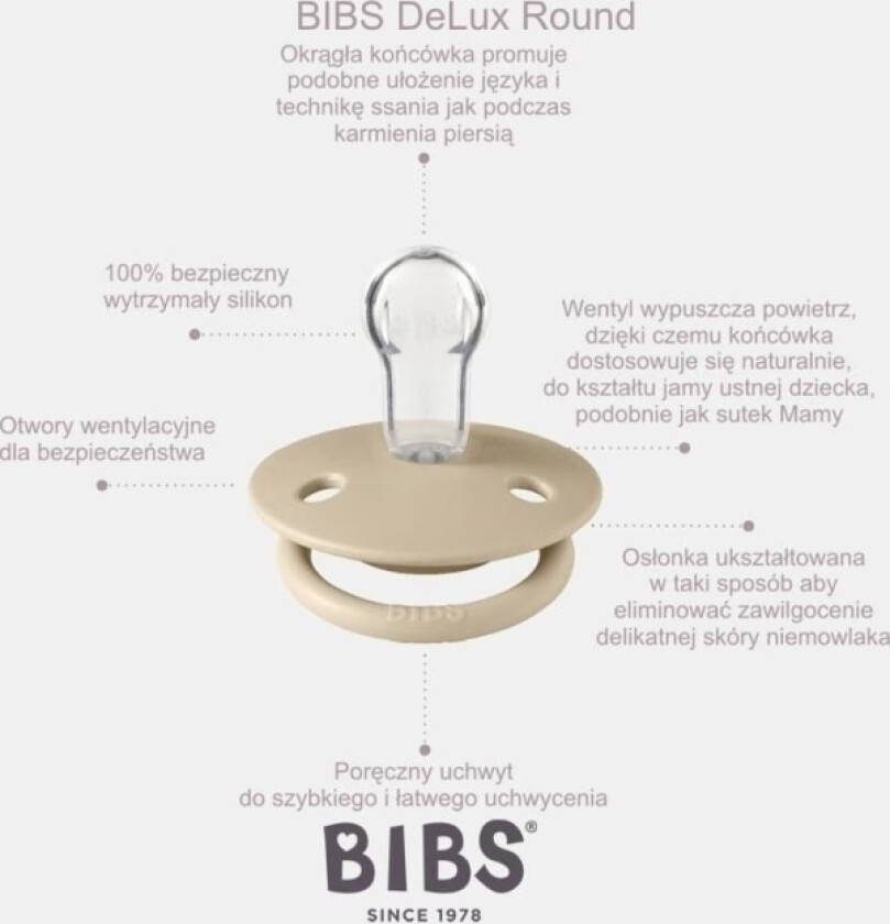 Bibs Bibs De Lux Earth One Size Silikonsmokk