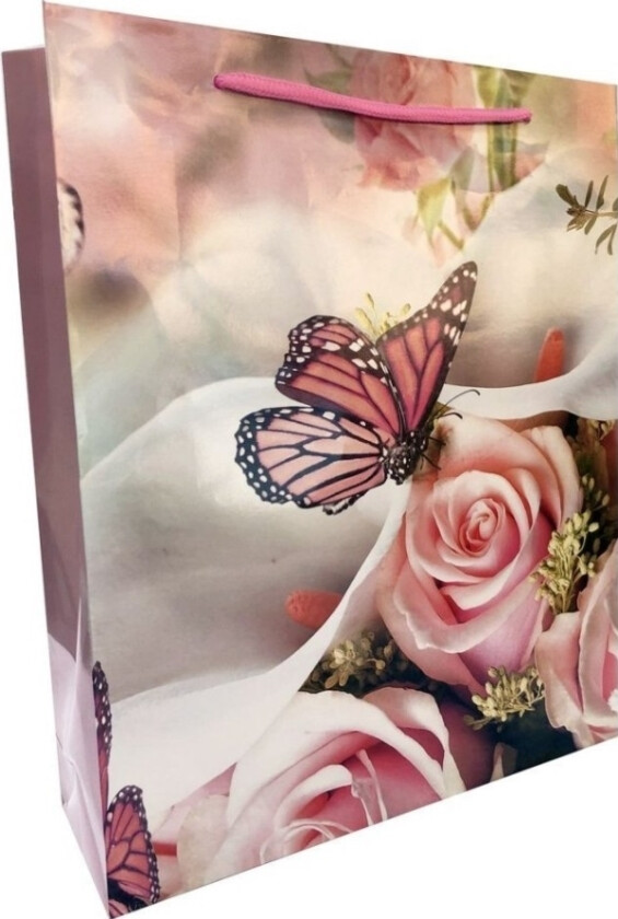 Ju-Piter Laminert Gavepose Sommerfugler 128G 001L 31,5X39,5X9cm P12, Pris For 1 Stk.