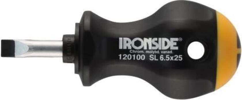 120100 Skrutrekker spor, stubby 6,5 x 25 mm