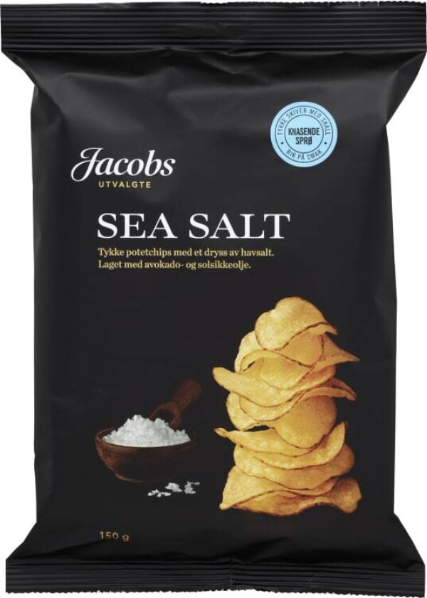 Potetchips Tykke Sea Salt 150g