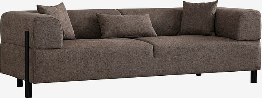 Sofa med 3 seter Gio - Brun