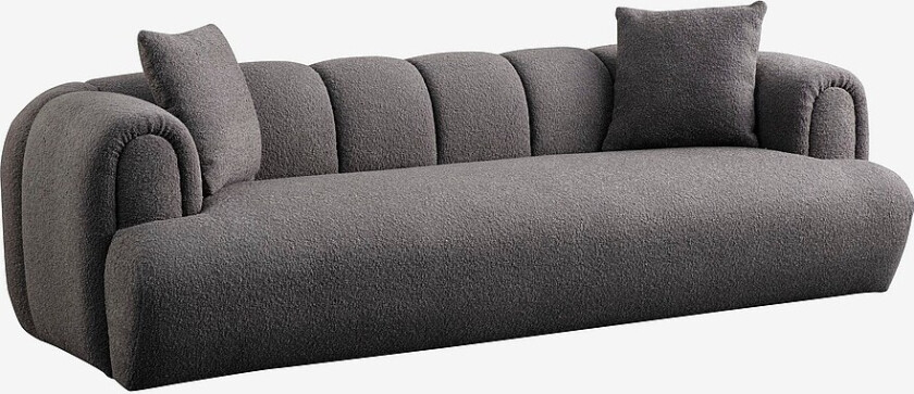 3-seters sofa Puffy Plain - Grå
