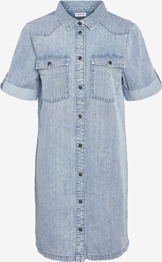 Kjole mnNew Signe S/S Denim Dress Vi003lb - Blå