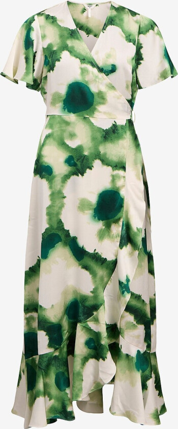 Maxikjole Objsally Papaya S/s Wrap Long Dress - Grønn