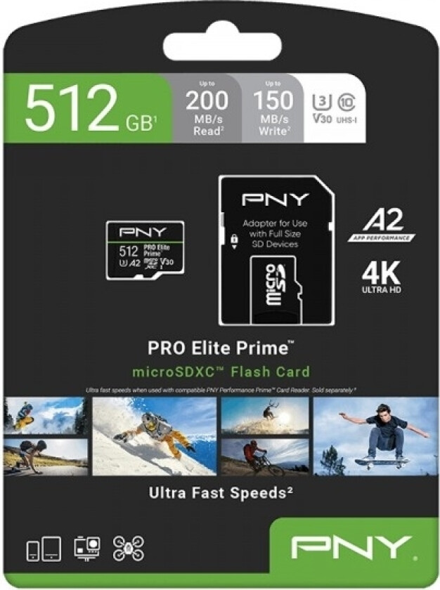 Memory Card Microsdxc Elite Prime 512Gb + Adapter Sd