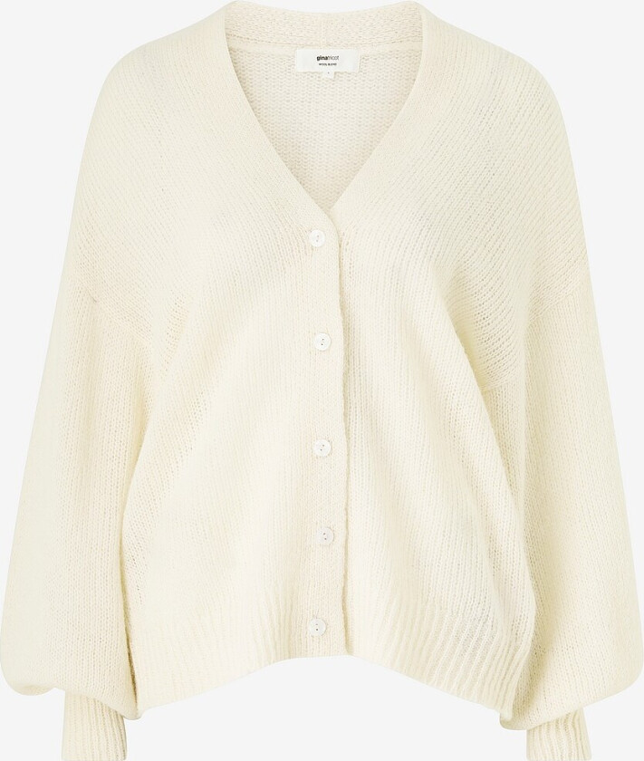 Kofte Chunky Knitted Cardigan - Hvit