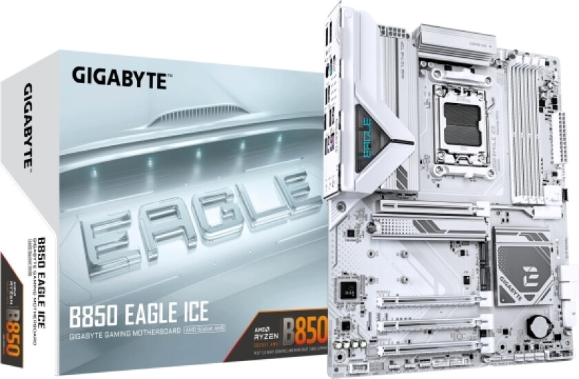 Gigabyte B850 Eagle Ice, Amd, Sokkel Am5, Amd Ryzen 7000 Series, Amd Ryzen 8000 Series, Amd Ryzen 9000 Series, Sokkel Am5, Ddr5-Sdram, 256 Gb