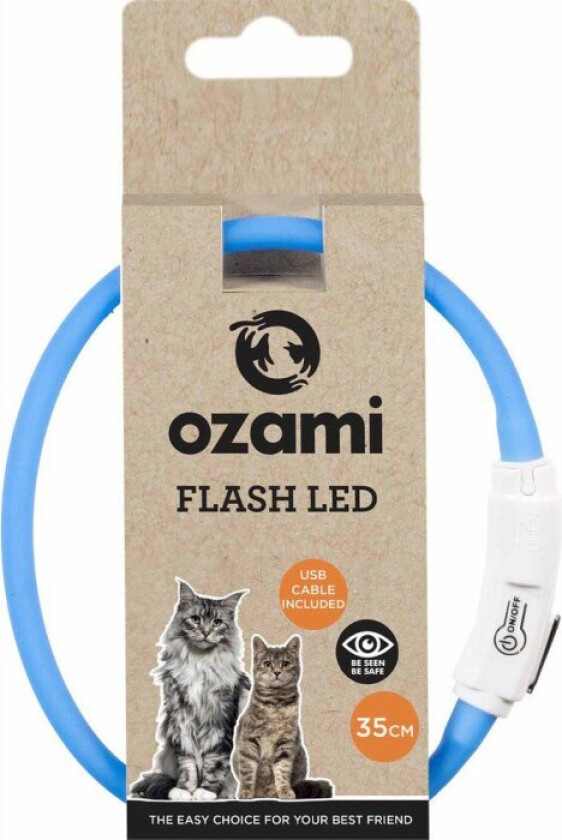 Halsband Flash Led Blå 35 cm