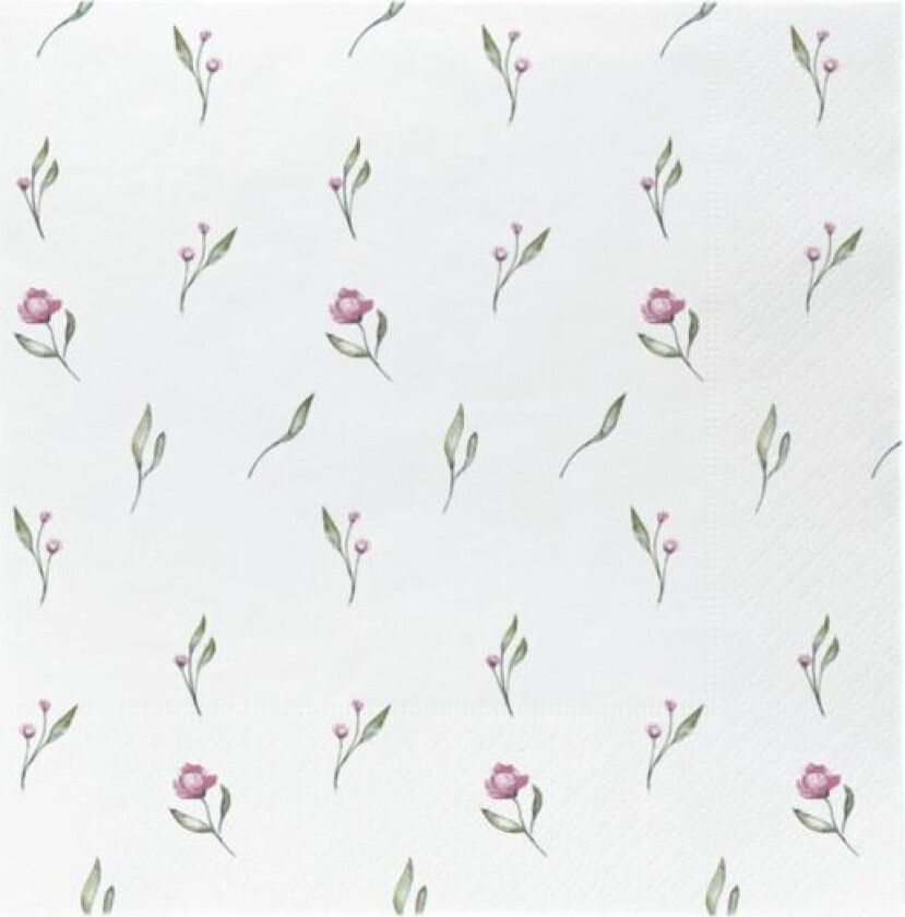 Lunsjserviett 16,5x16,5 cm 20 stk sommerblomst