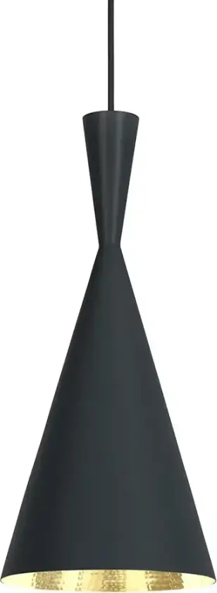 Beat Pendant Tall Black LED