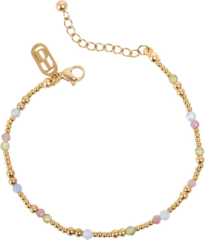 Tone Damli by A&C, Meadow armbånd i forgylt stål og pastellfargede stenperler