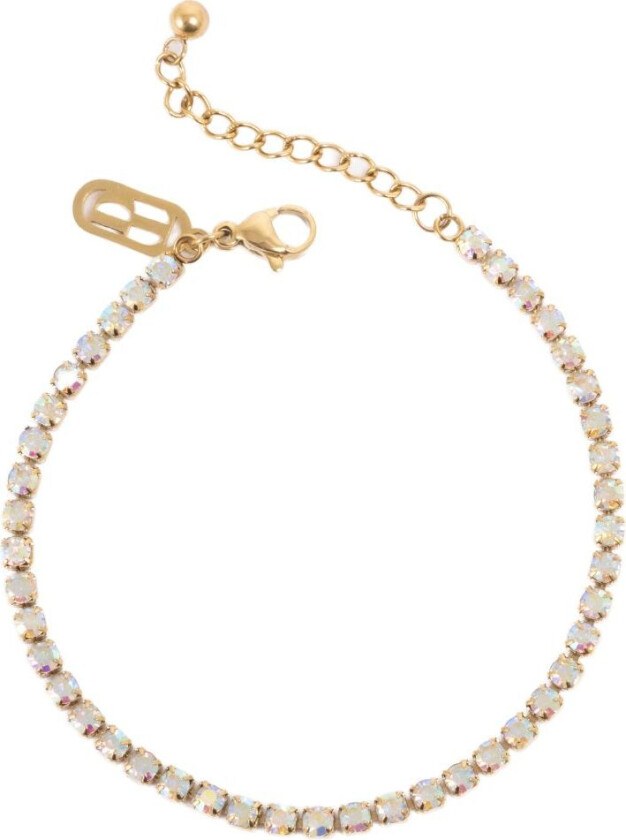 Tone Damli by A&C, Nordic Dawn armbånd i forgylt stål og krystaller