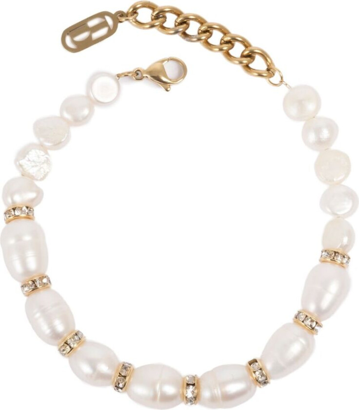 Tone Damli by A&C, Forever Yours armbånd i forgylt stål med ferskvannsperler og krystaller