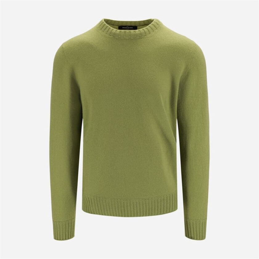 Crew Neck Felted Cashmere - Green Grønn 52