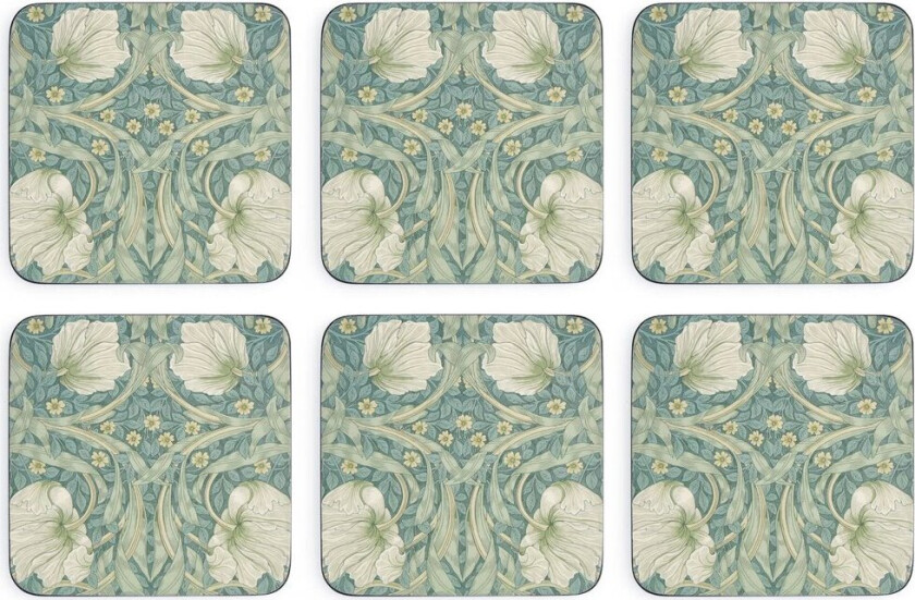 Morris & Co glassbrikke 6-pakning Grønn, blå