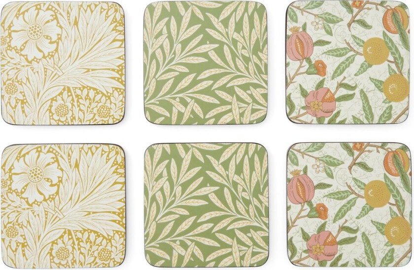 Bilde av Morris & Co Simpley blandet glassbrikke 6 deler Fruit, Willow, Marigold