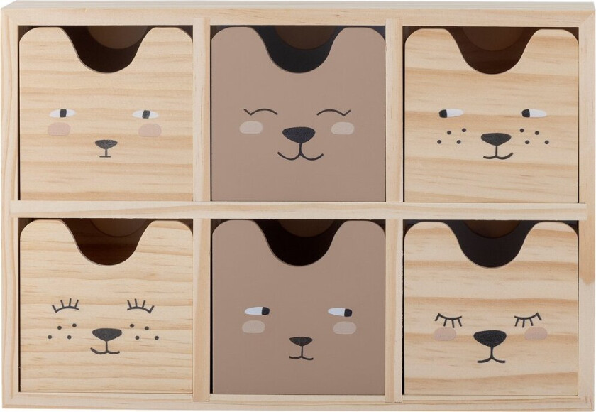 Bilde av Calle bokhylle liten 6 skuffer 27x18 cm Natur