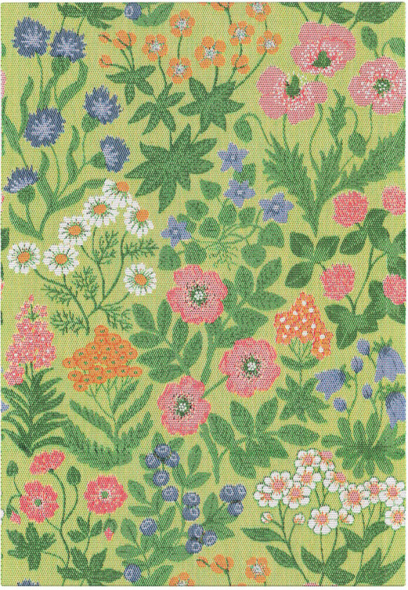 Vildblomster kjøkkenhåndkle 35x50 cm Grønn