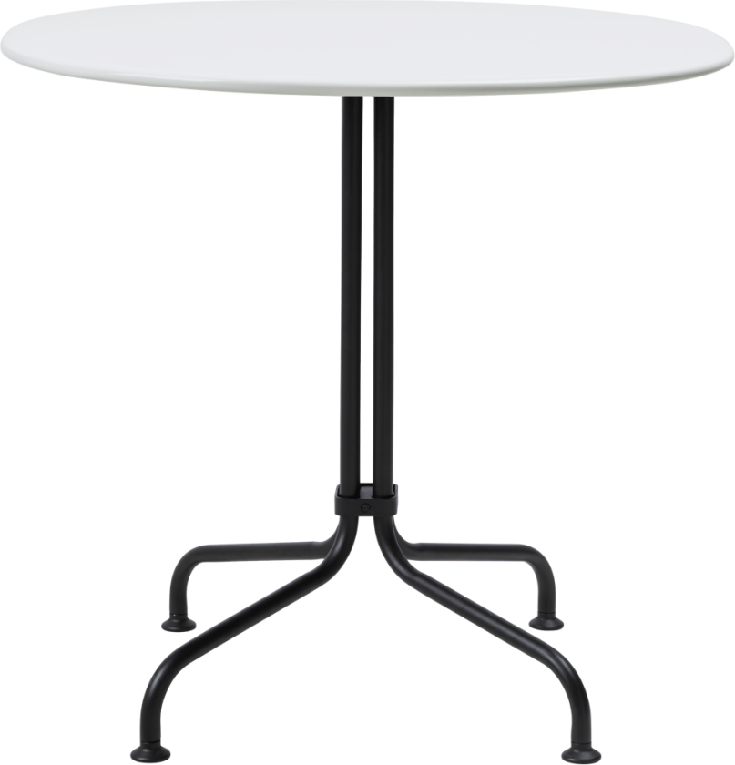 Carmel Bistro spisebord 75x75 cm Clam white-black semi matt