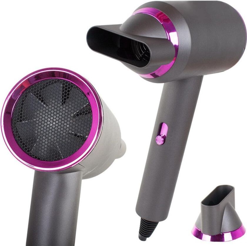 Hårføner med LED-lampe og ionisering