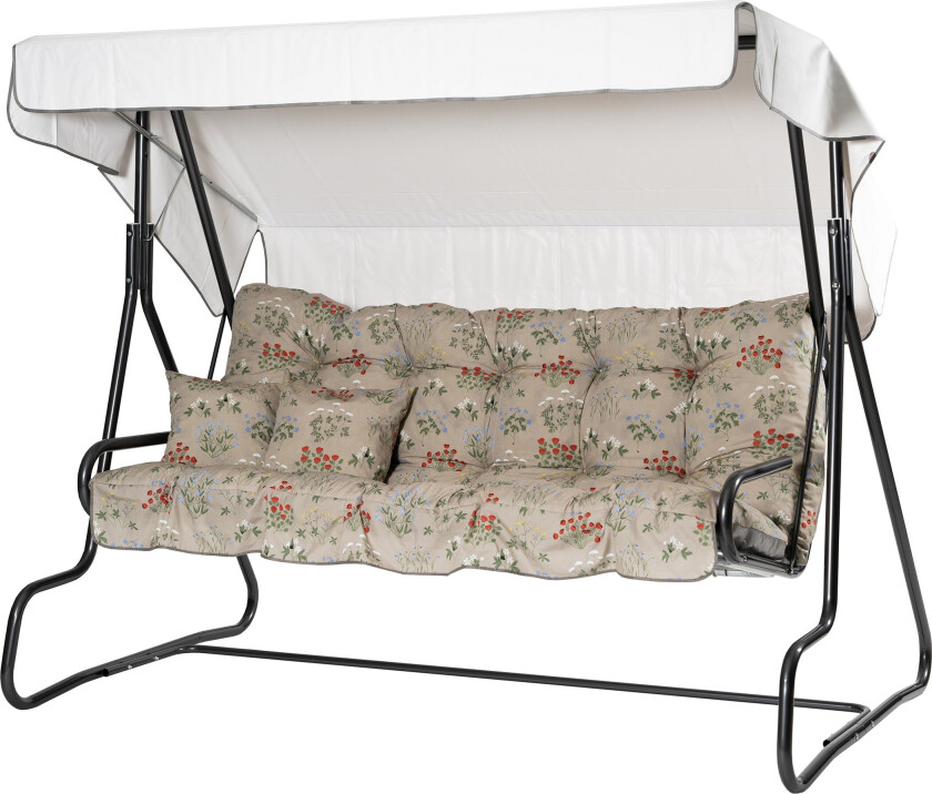 Adhira Komplett Hengekøye 196 cm - Grå/Blomstrete