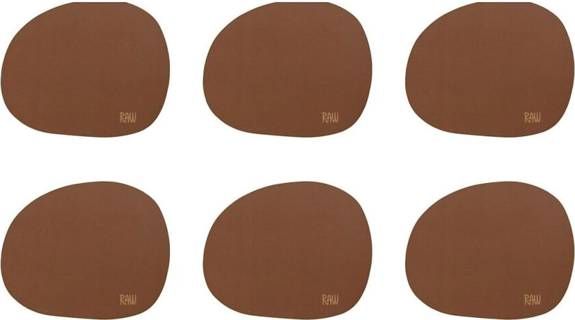 Raw - Silic Coaster Mocca 12,2X10 Cm 6 Pcs. Pack Home Tableware Dining & Table Accessories Coasters Brown Aida