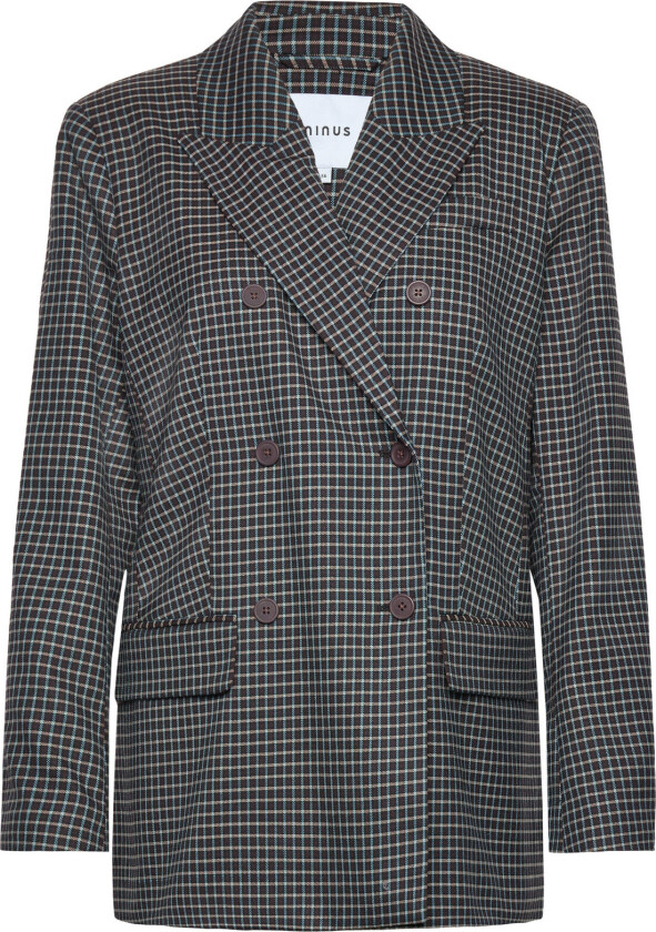 Lekira Blazer 1 Blazers Double Breasted Blazers Brown Minus