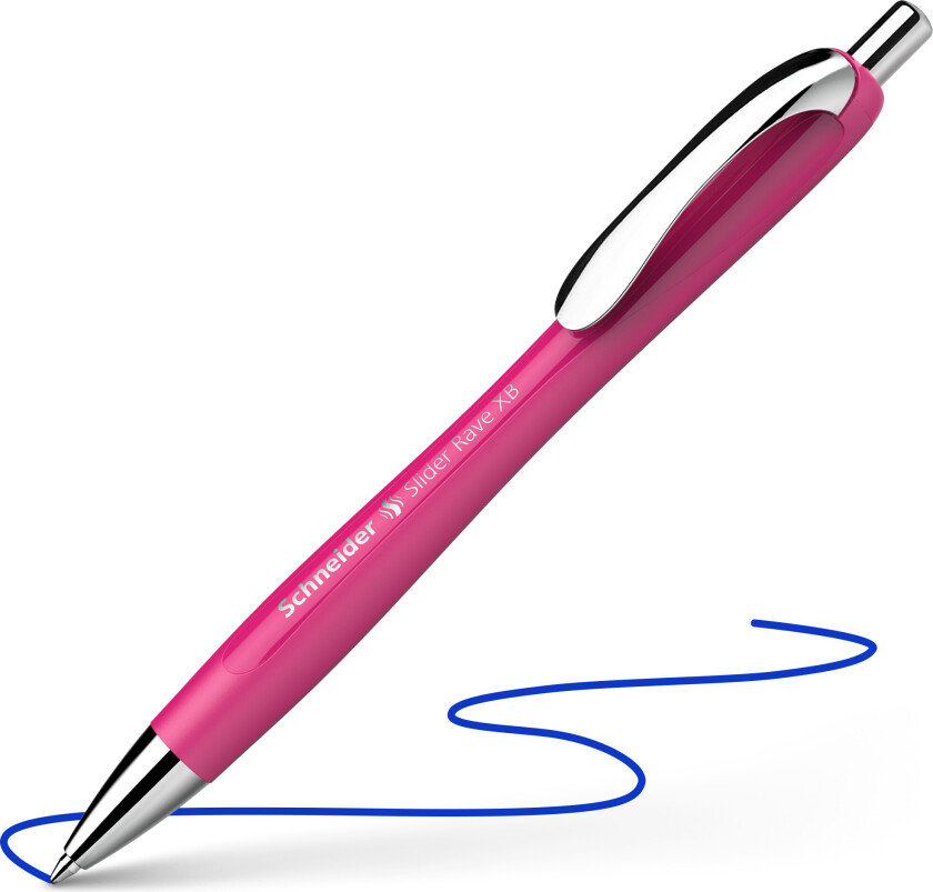 Kulepenn Slider Rave rosa blått blekk