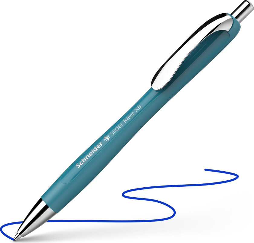 Kulepenn Slider Rave blågrøn blått blekk