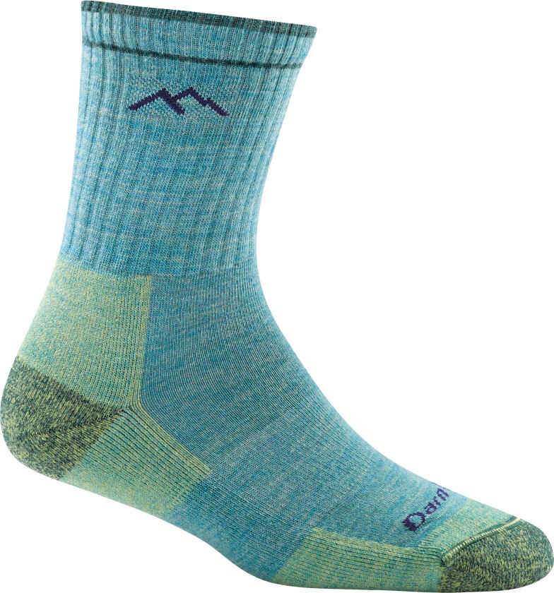 Women's Hiker Micro Crew Midweight Hiking Sock Cushion 41-43, Aqua Heather
