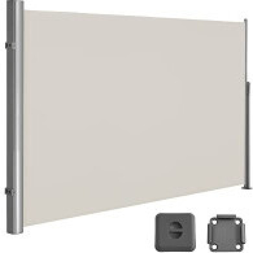 Uttrekkbar sidemarkise for utendørs privatliv