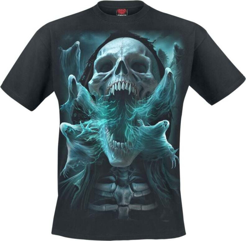 T-skjorte - Ghost Skull - S til 4XL - Herrer - svart