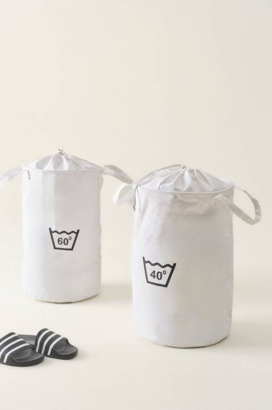 skittentøyskurv 2-pk Hvit