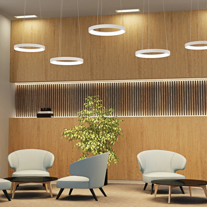 Vivy LED-hengelampe, hvit, 38 cm