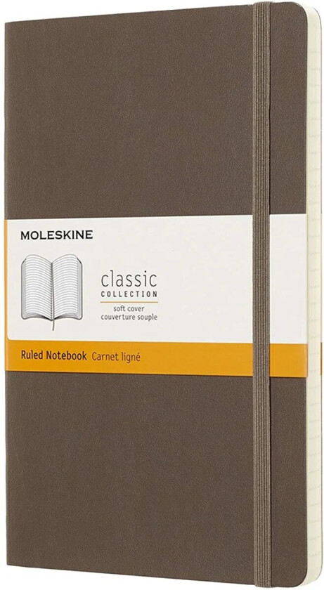 Notatbok Soft L Linjert Earth Brown