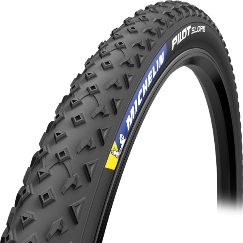 Sammenleggbare Sykkeldekk Mtb Freestyle Michelin 26X2.25 (Etrto Størrelse 57-559) Pilot Slope (Tpi 55) Premium Competition Line Tubeless Ready Sideve