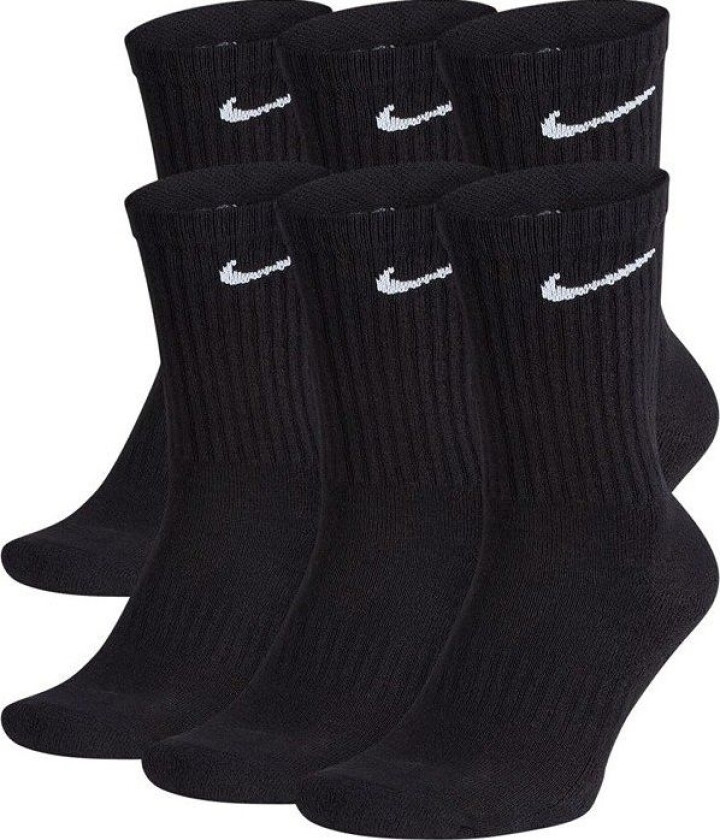 Sokker Nike Everyday Cush Crew 6 Par Svart Sx7666 010 (42-46)