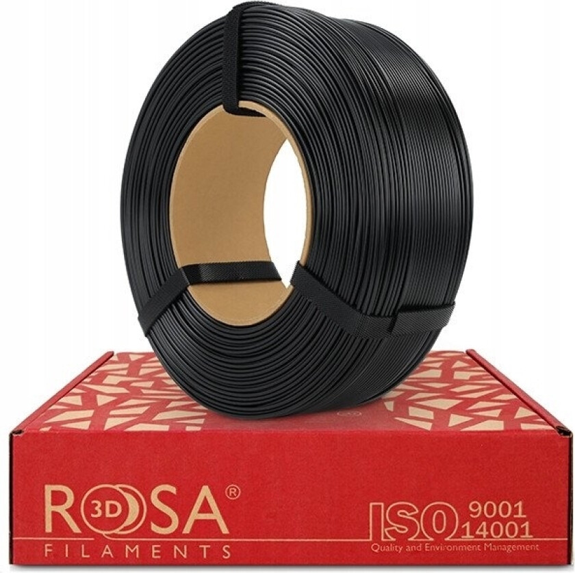 Filament Asa Svart 1 75 Mm 1 Kg Refillpakke Rosa3d