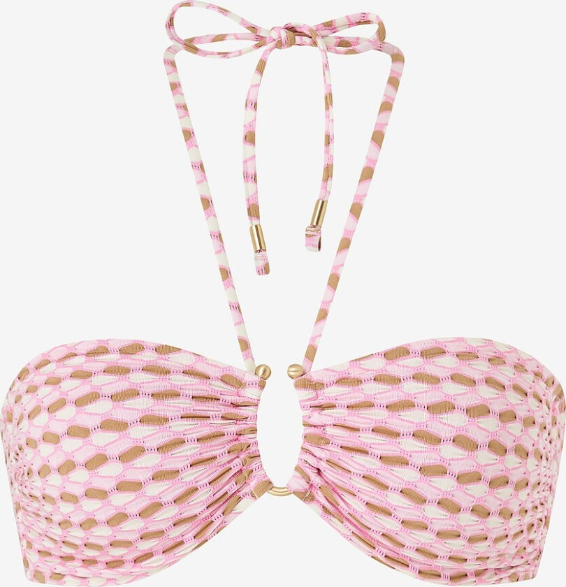 Bikini-BH Ring Front Bandeau - Rosa