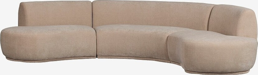Halv rund sofa Batavier - Beige