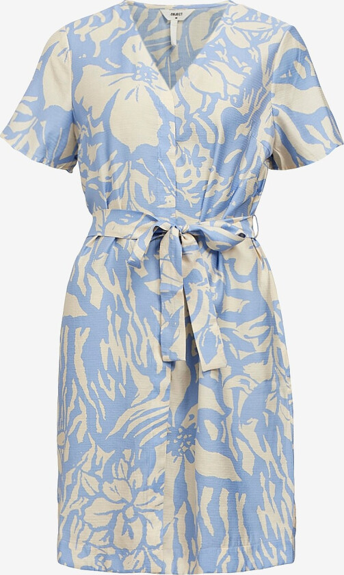 Kjole objKarina S/S RE Short Dress - Grå