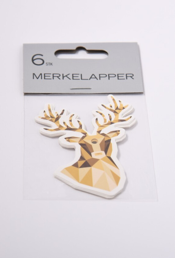 Merkelapper stanset folie hjort 6pk
