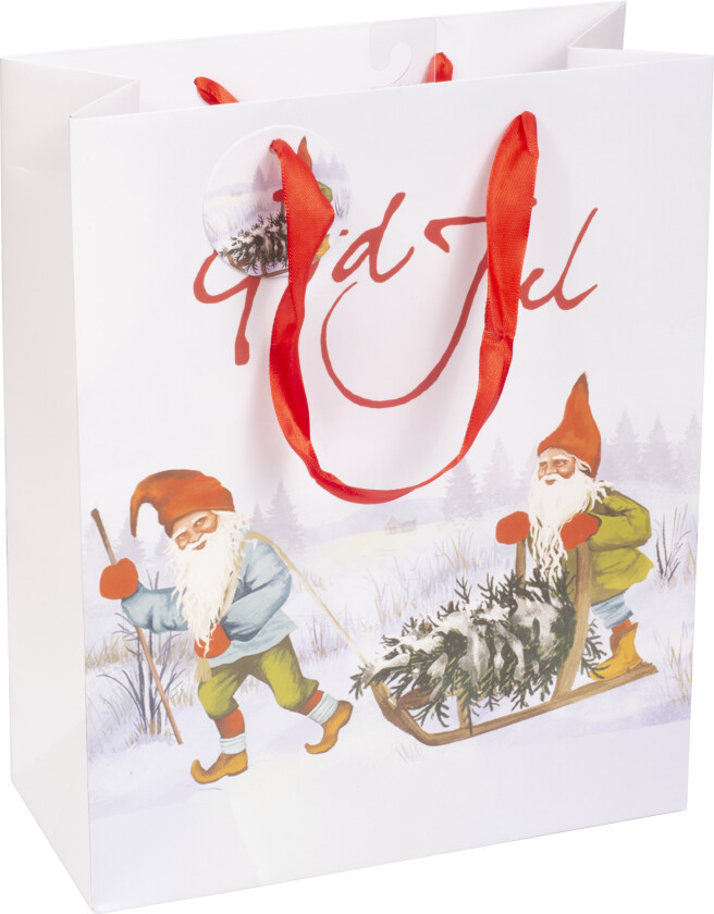 Gavepose fjøsnisse L matt hvit