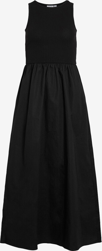 Maxikjole viVilina S/L O-neck - Svart
