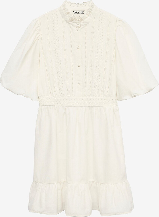 Kjole vmClover 2/4 High Neck Short Dress - Hvit