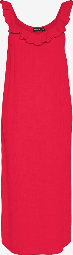 Kjole pcSastina SL Midi Dress Wvn BC - Rød