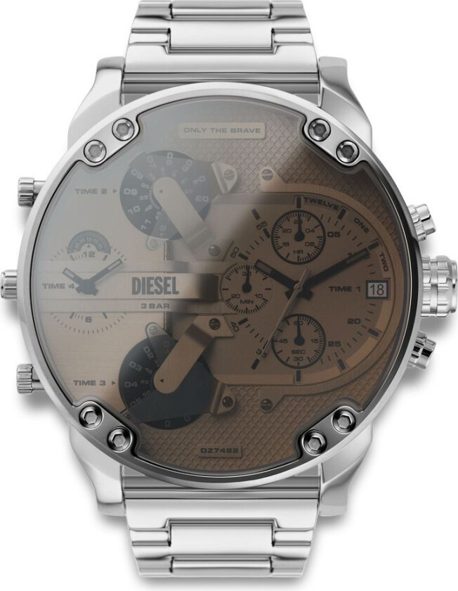 Mr. Daddy 2.0 DZ7482 - Kvarts - Sølv - Herreklokker - Rustfritt stål - ledd m/pin - Mineral